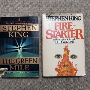 Stephen King Hardcover Lot Firestarter The Green Mile Horror Novel Set soft
